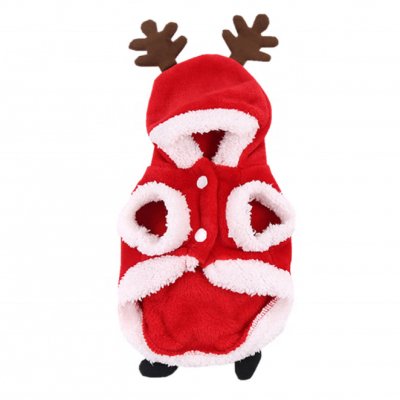 Christmas clothing autumn / winter plus velvet warm cotton pet clothes